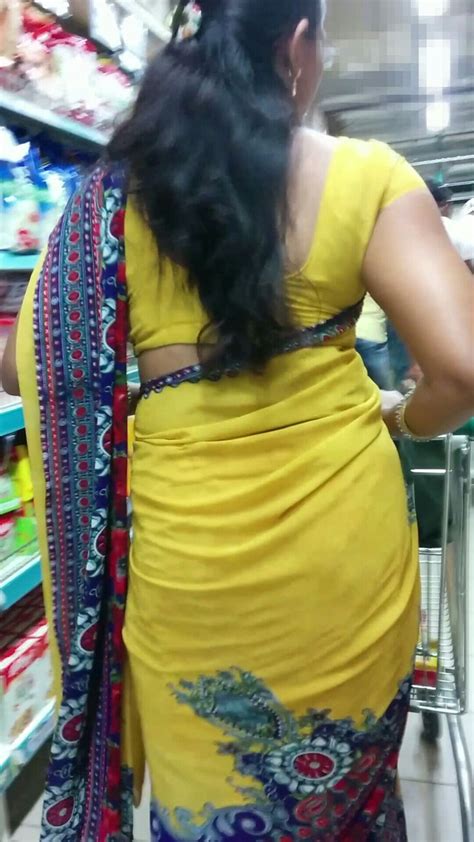 Best Aunty Back View Images On Pinterest Saree Blouse And Indian