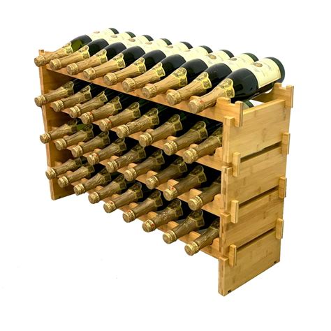 Decomil 36 Bottle Stackable Modular Wine Rack Wine Storage Rack Solid