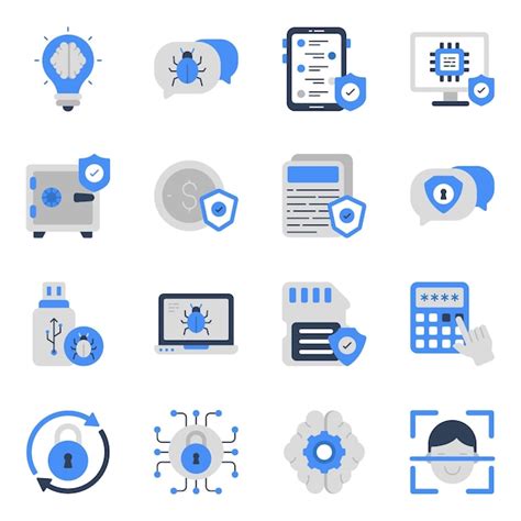 Premium Vector Set Of Security And Safety Flat Icons