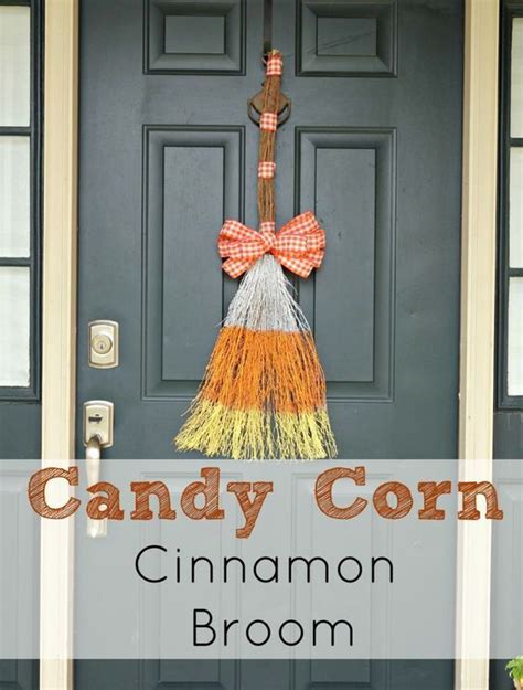 Easy Diy Candy Corn Cinnamon Broom Fall Halloween Crafts Halloween