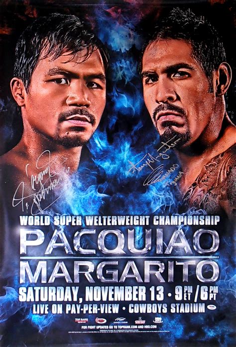 The bout was held on november 13, 2010, at at&t stadium, in arlington, texas, united states. MANNY PACQUIAO vs. ANTONIO MARGARITO (Dual)