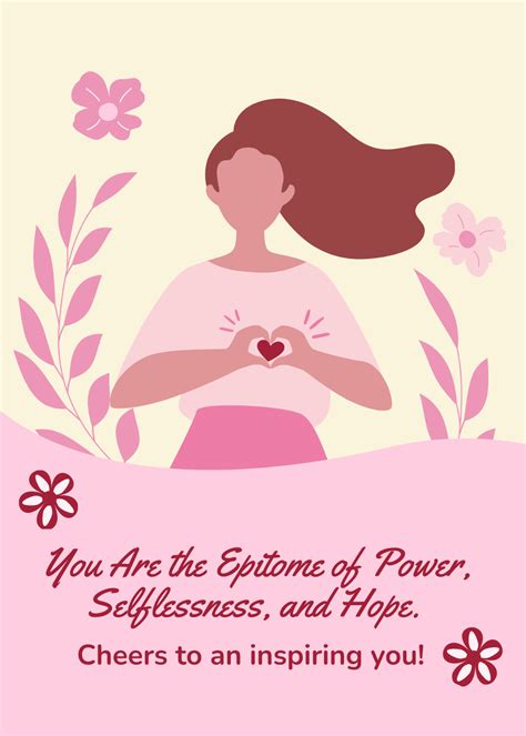 Women Inspiring Greeting Card Template Edit Online And Download Example