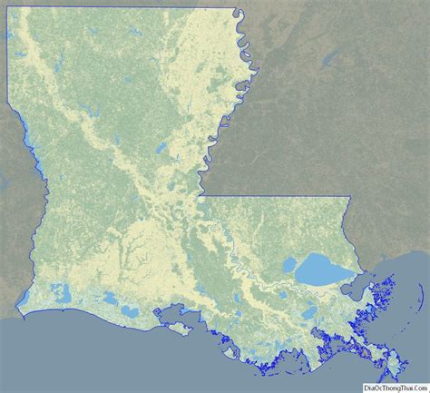 Physical Map Of Louisiana Us State Map Louisiana Map Physical Map U