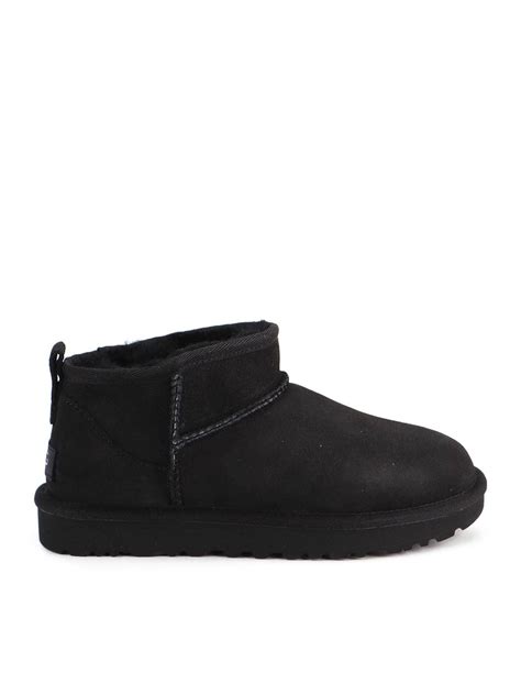 Ugg Classic Ultra Mini Ankle Boots In Black Lyst