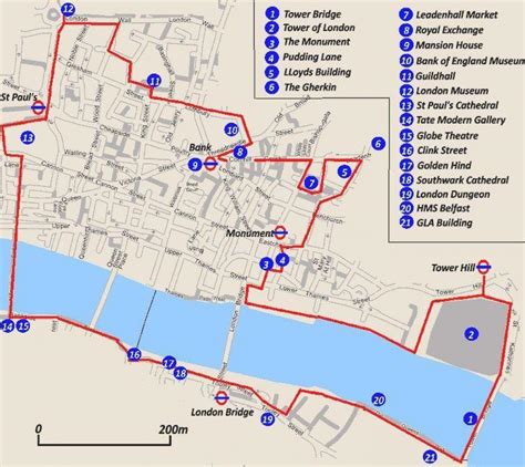 Walk London Map Walking Map London England