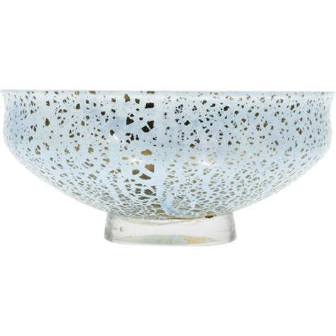 This Exquisite Example Of Hand Made Art Glass Is A Pale Blue Bowl With An Aesthetically Pleasing