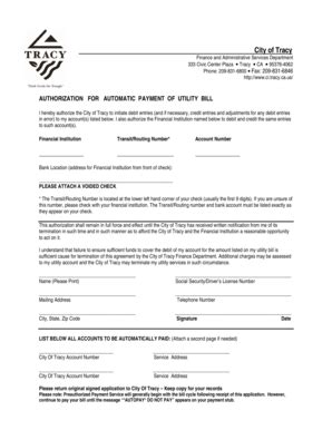 To enroll, cut out and return the authorization form below. Fillable Online ecare ci tracy ca AUTHORIZATION FOR ...