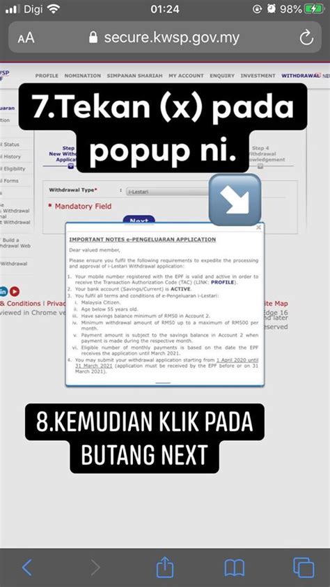 Supaya cepat, bisa klik tautan ini. Cara Buat Permohonan Pengeluaran i-Lestari KWSP Akaun 2 ...