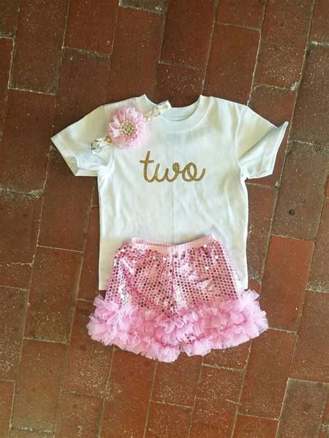 2 Year Old Birthday Outfit Girl Two Gold Shirt And Blue Etsy