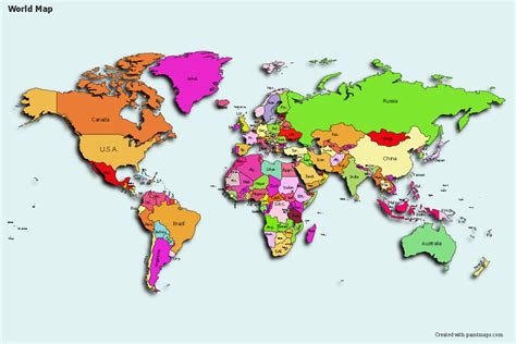 WORLD MAP CONTINENT DRAWING DÜNYA HARİTASI KITALAR