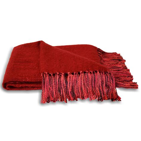 Red Chenille Style Throw 127x180 Cms Ideal For Sofas Chairs And Beds