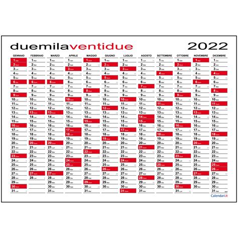 New Calendario 2023 Con Settimane 2022 Calendar With