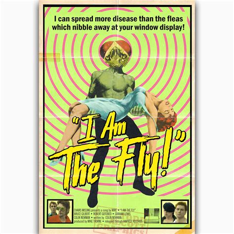 Wire I Am The Fly 1950s Horror Movie Poster Mashup Art Print Rpunk