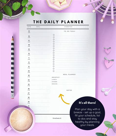 Planner Essentials Bundle Printable 5 Pages Shinesheets