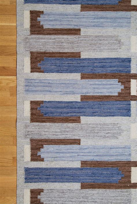 Mary Sandberg Flat Weave Rug Klockargårdens Hemslöjd Sweden Circa