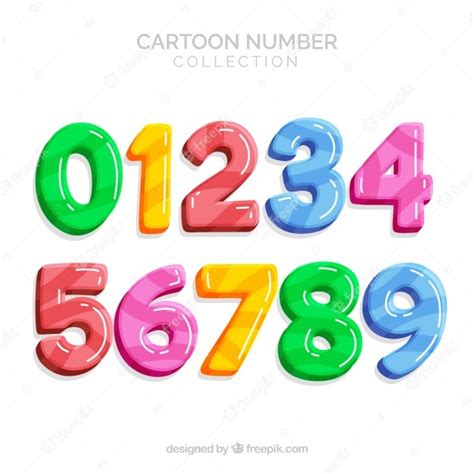 Premium Vector Colorful Number Collection