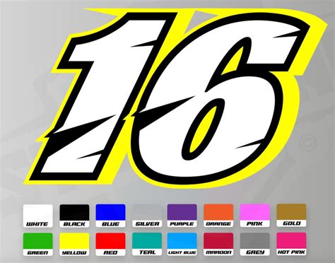 3 X Custom Racing Numbers Vinyl Stickers Decals Race Etsy