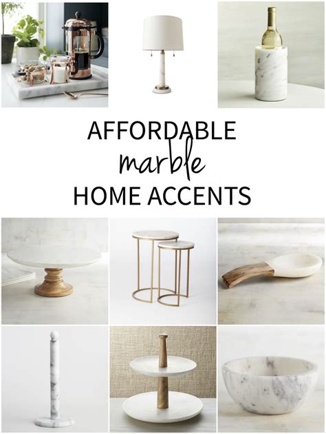 10 home decor items easily found in thrift stores along with ideas and project tutorials to decorate with them for a designer look. Affordable Marble Home Decor - The Chronicles of Home