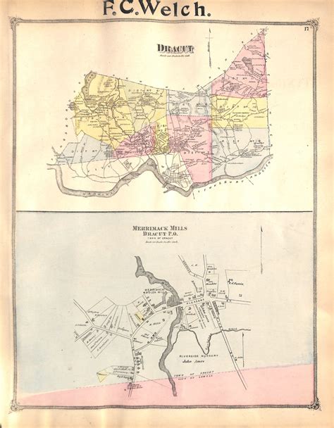 Dracut Shirley Middlesex County Massachusetts Ma Map 1875