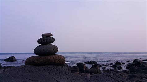 Royalty Free Photo Gray Stacked Stone Beside Body Of Water Pickpik