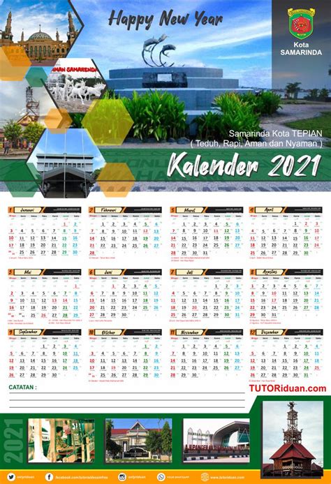 Template Desain Kalender Dinding 2021 12 Bulan Di Photoshop Free Psd