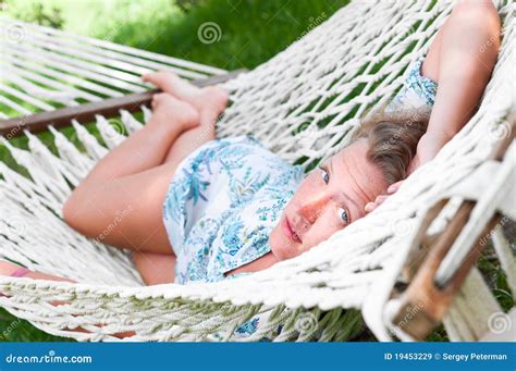 Sexy Woman In Hammock Royalty Free Stock Images Image