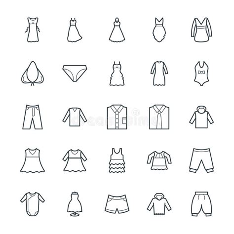 Fashion And Clothes Cool Vector Icons 4 Stock Illustration