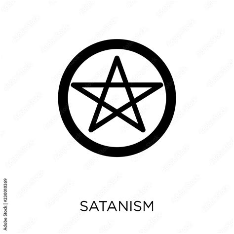 Satanism Icon Satanism Symbol Design From Religion Collection Stock
