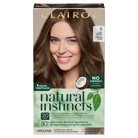 Clairol Natural Instincts 6 Light Brown Shop Hair Color At H E B