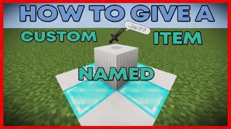 Minecraft Bedrock Give Yourself A Custom Item Youtube