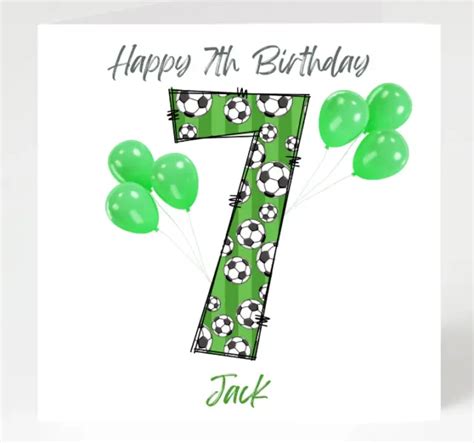 Personalised 7th Birthday Card Birthday Son Daughter Any Age Any