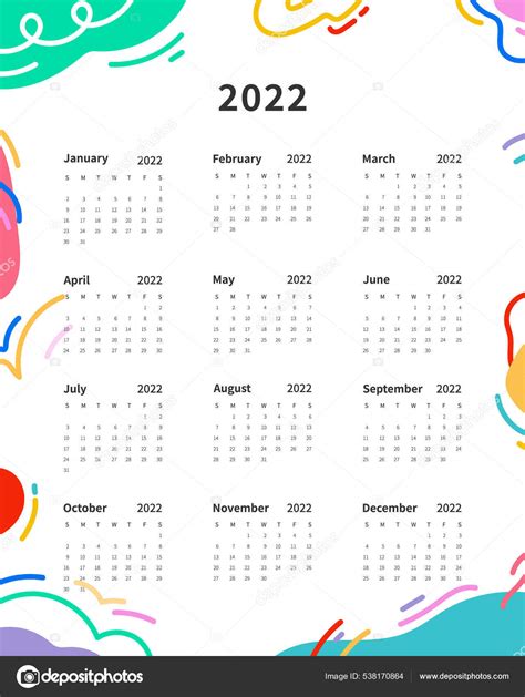 Calendario 2022 Plantilla 2022 Plantilla Planificador Calendario Semana