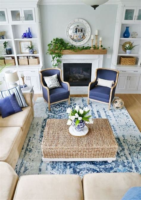 When mixed with timeless white, it creates a gorgeous look for your family beach photoshoot. 59 Sea And Beach Inspired Living Rooms - DigsDigs