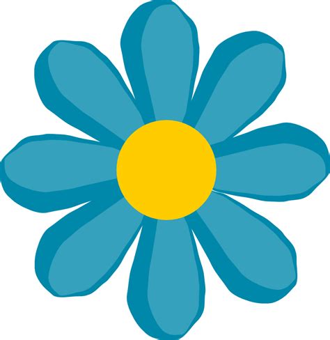 Onlinelabels Clip Art Blue Flower