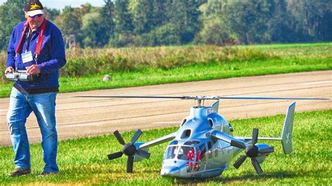 Rc Scale Model Version Of The Eurocopter X3 Is Hybrid Of Turbine And