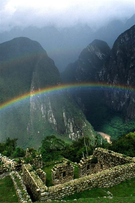 Rainbow Over Machu Picchu Wallpaper For 640x960