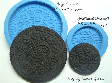 Oreo Cookie Biscuit Silicone Push Mould Mold Craft Mold For