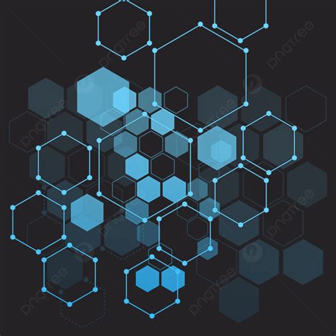 Black Abstract Hexagon Creative Geometric Background Material Black