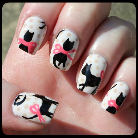 Cat Blouse Nail Art · How To Paint An Animal Nail · Beauty On Cut Out