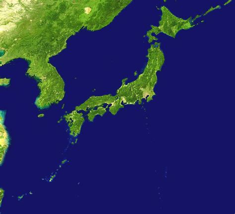Map Of Japan Satellite Sky View And View From Satellite Of Japan