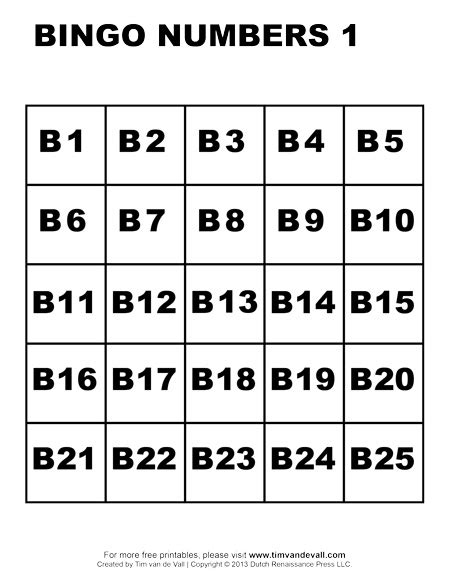 Free Printable Bingo Cards Pdfs With Numbers And Tokens