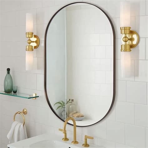 Andy Star Bronze Bathroom Mirror For Wall 20x33 Oval