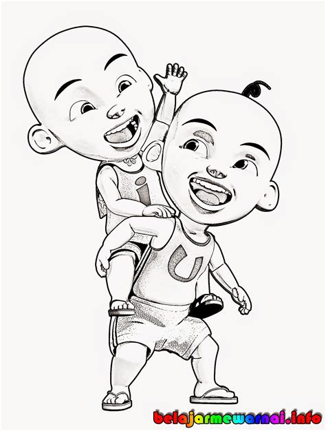 Coloring pages with upin and ipin belajar menggambar dan. Gambar Mewarnai Ipin Upin ~ Gambar Mewarnai Lucu
