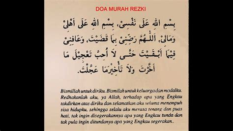 Mengekalkan aura positif sangat penting disebabkan murah rezeki : DOA MURAH REZEKI.avi - YouTube