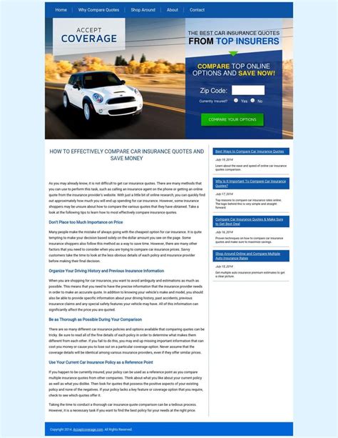 We make it easy to shop smart and get affordable auto insurance. From Accept Coverage we could Learn about the ease and speed of online car insurance quotes com ...