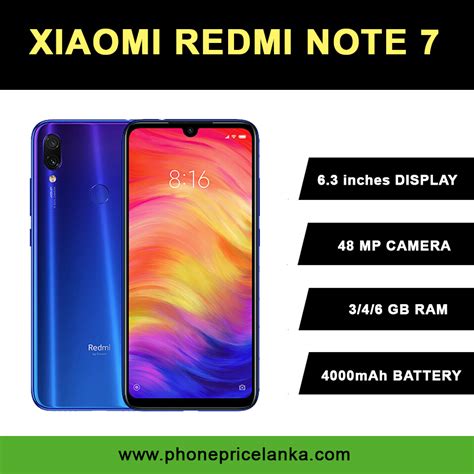 Xiaomi redmi note 7 has a specscore of 78/100. Xiaomi Redmi Note 7 Price in Sri Lanka