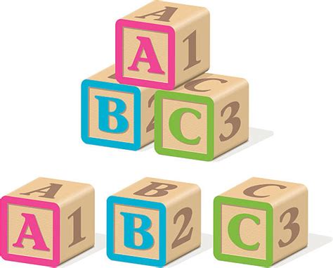 Best Abc Blocks Illustrations Royalty Free Vector