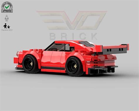 Lego Moc Porsche® 911 Turbo Red By Evobrick Rebrickable Build With Lego