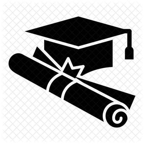 Graduate Icon Download In Glyph Style