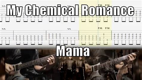 My Chemical Romance Mama Guitar Cover With Tab Youtube